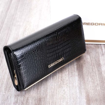 Gregorio női bőr pénztárca SLL106 black fekete