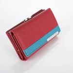 Női bőr pénztárca Gregorio FRZ108 piros-türkiz