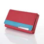 Női bőr pénztárca Gregorio FRZ108 piros-türkiz