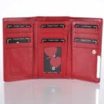 Női bőr pénztárca Gregorio FRZ108 piros-türkiz