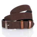Férfi öv Bremi, valódi bőr, barna, hagyományos csat