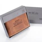 Férfi bőr pénztárca WILD N0035-CHM RFID kis méret, világosbarna