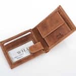 Férfi bőr pénztárca WILD N0035-CHM RFID kis méret, világosbarna