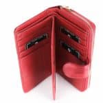 Női bőr pénztárca Gregorio BT116 piros pillangós RFID