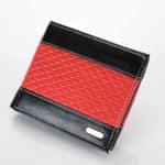 Férfi bőr pénztárca Loren N992 RFID fekete piros