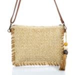 Válltáska gyékényszerű Flora & Co W144 natúr