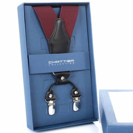 Nadrágtartó Chattier bordó 3,5 cm