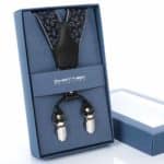 Nadrágtartó Chattier sötétkék mintás 3,5 cm