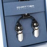 Nadrágtartó Chattier sötétkék mintás 3,5 cm