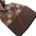 Férfi sál barna kockás 175 x 30