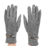 Női mintás kesztyű fém dísszel (6)
