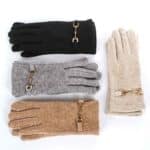 Női mintás kesztyű fém dísszel (5)