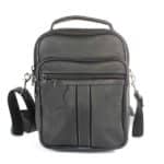 Bőr válltáska, fekete, lengyel termék W307