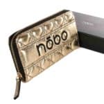 Női cipzáros pénztárca NOBO arany, steppelt