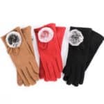 Női kesztyű szőrmebojttal 30% pamut