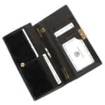 Bőr pénztárca Gregorio GS100 fekete RFID