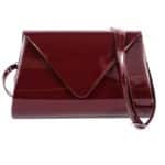 Alkalmi női táska, burgundi vörös, fényes
