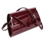 Alkalmi női táska, burgundi vörös, fényes