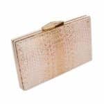 Alkalmi táska fémkeretes, mintás, arany