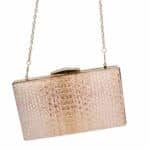 Alkalmi táska fémkeretes, mintás, arany