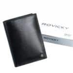 Férfi bőr pénztárca Rovicky N74-RVT RFID fekete