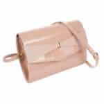 Női alkalmi táska, Kalet, púderrózsaszín fényes
