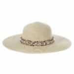 Nyári kalap gyöngyökkel natúr H-07