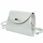 Alkalmi női táska, ezüstszürke csillogó, íves szabás