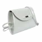 Alkalmi női táska, ezüstszürke csillogó, íves szabás