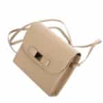 Alkalmi női táska masnival, barna