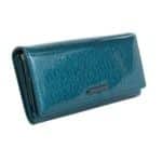 Bőr pénztárca Gregorio PT100 türkiz RFID