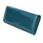 Bőr pénztárca Gregorio PT100 türkiz RFID