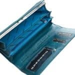 Bőr pénztárca Gregorio PT100 türkiz RFID