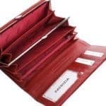 Bőr pénztárca Patrizia FF100 piros RFID