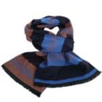 Férfi sál kék barna minta, Linta 32 x 180