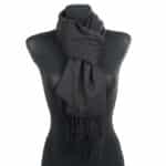 Női sál Jolban rojtokkal, fekete 180 x 70