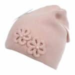 Női sapka Gracek rózsaszín 30% gyapjú