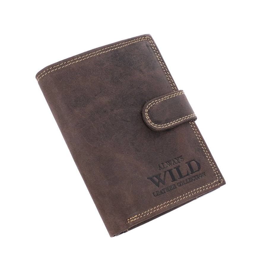 WILD bőr pénztárca N4L-P-CHM barna RFID (1) WILD bőr pénztárca N4L-P-CHM barna RFID