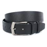 Bőr öv normál csat, fekete töredezett hatás Marquis 243