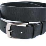 Bőr öv normál csat, fekete töredezett hatás Marquis 243