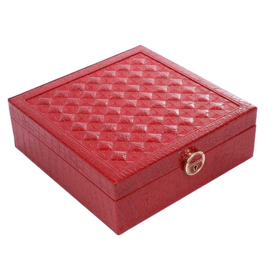 Exkluzív ékszerdoboz nagy méret 20097 bordó (1) Exkluzív ékszerdoboz nagy méret 20097 bordó