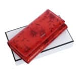 Patrizia bőr pénztárca FL100 piros RFID