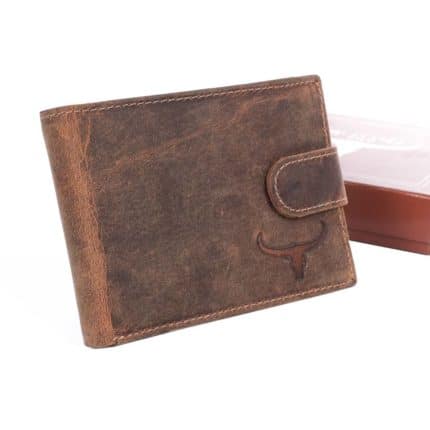 Bőr pénztárca Buffalo RM-02L RFID koptatott barna