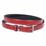 Női bőr öv fém csattal Bremi W20 bordó