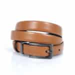 Női bőr öv fém csattal Bremi W22 barna