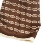 Tavaszi kendő barna mintás 90 x 90