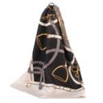 Tavaszi kendő fekete drapp minta, Versoli 90 x 90