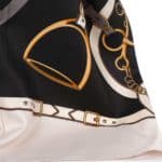 Tavaszi kendő fekete drapp minta, Versoli 90 x 90