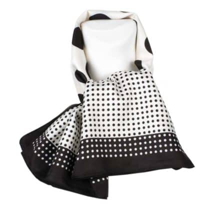 Tavaszi kendő fekete pöttyös, Versoli 90 x 90