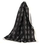 Tavaszi kendő pillangókkal, Versoli 90 x 90, fekete